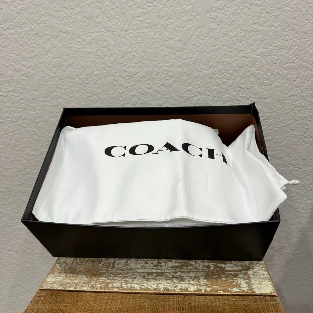 Coach Alexa White Leather Studded Loafer Size 7